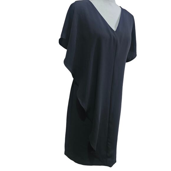 Lauren Ralph Lauren Black Ruffle Overlay Sheath Dress Size 4 - Picture 2 of 7